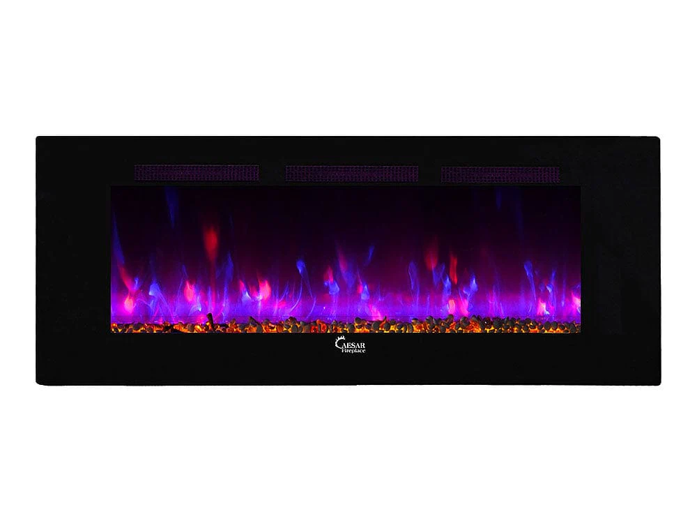 Caesar Fireplace 60-In Wall Mount Electric Fireplace w/ Back-lighting