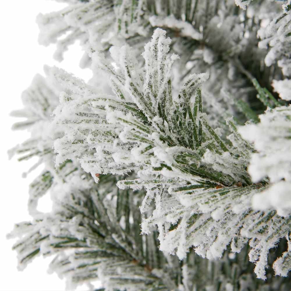 Neo Christmas Tree Artificial 7-Foot Half Slim Snow Flocked