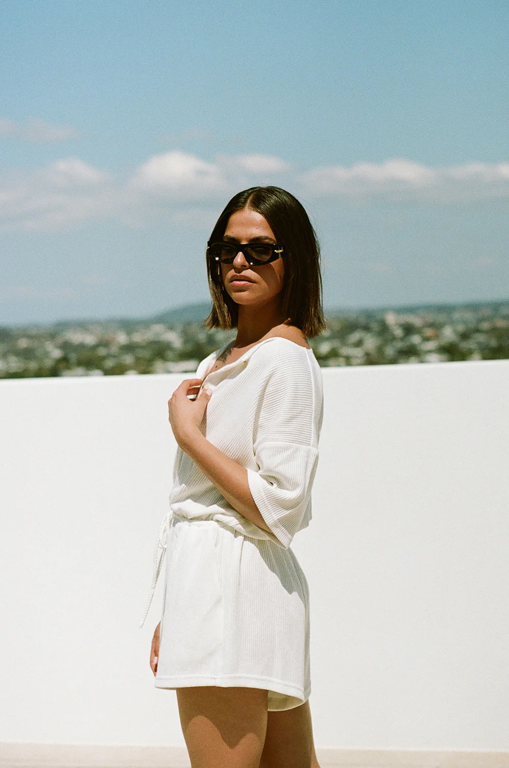 SAMPLE-Juniper Playsuit - White