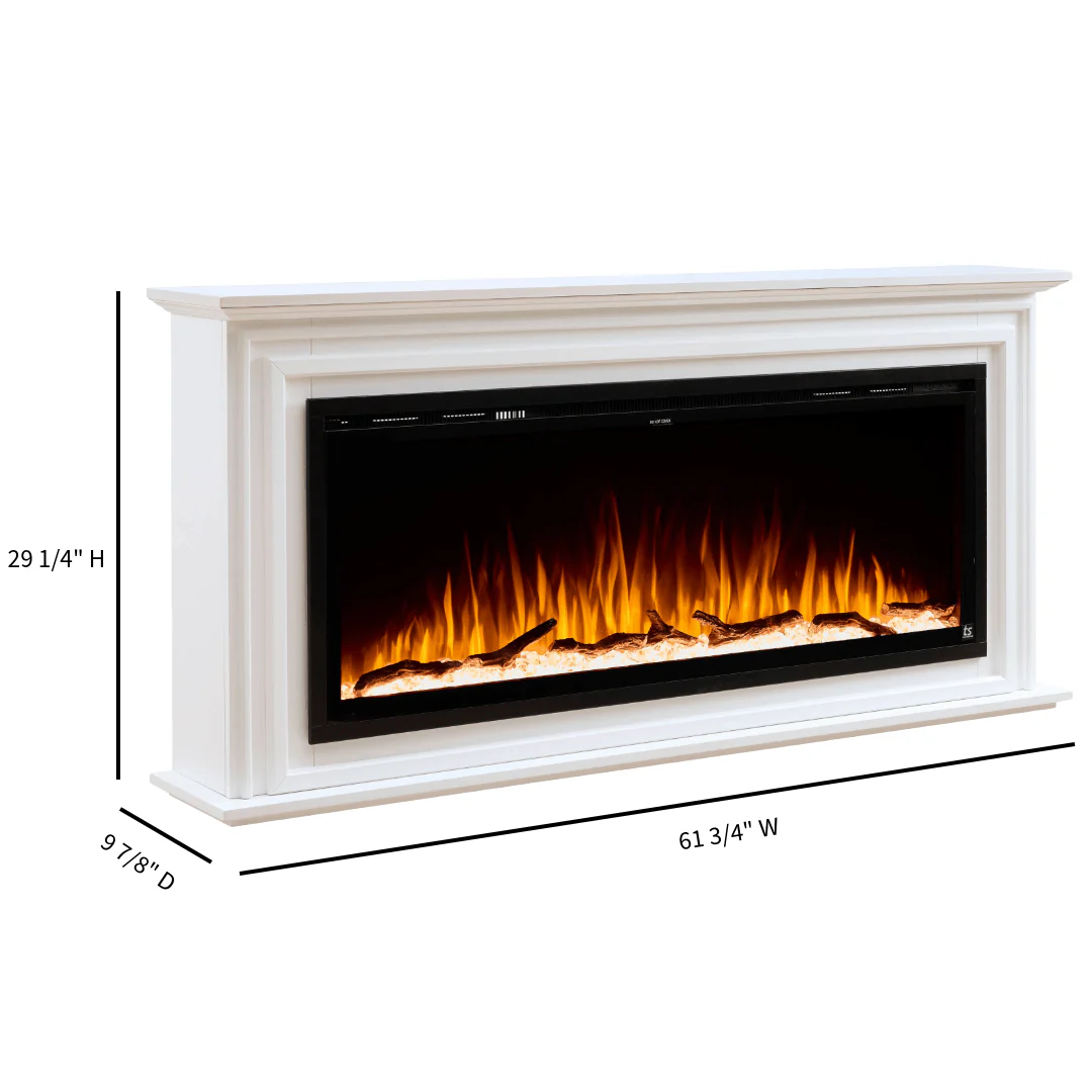 Sideline Elite 50 Inch Smart Electric Fireplace with Encase Surround Mantel