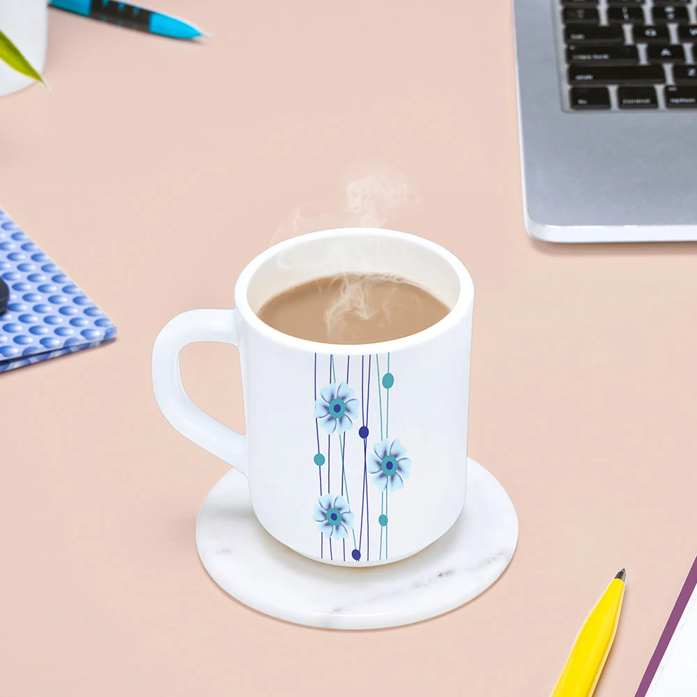 Larah by Borosil Bluebell Mug Set, 240ml x 2