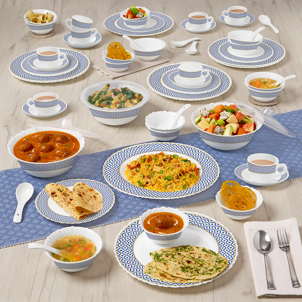 Larah by Borosil Juliet Dinner Set, 63 pc