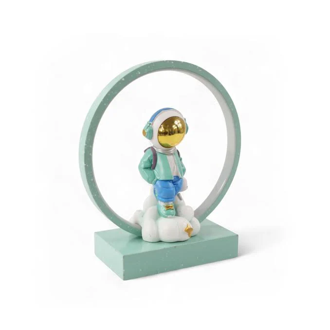 Astronaut Figurine Desk Lamp With Base Blue