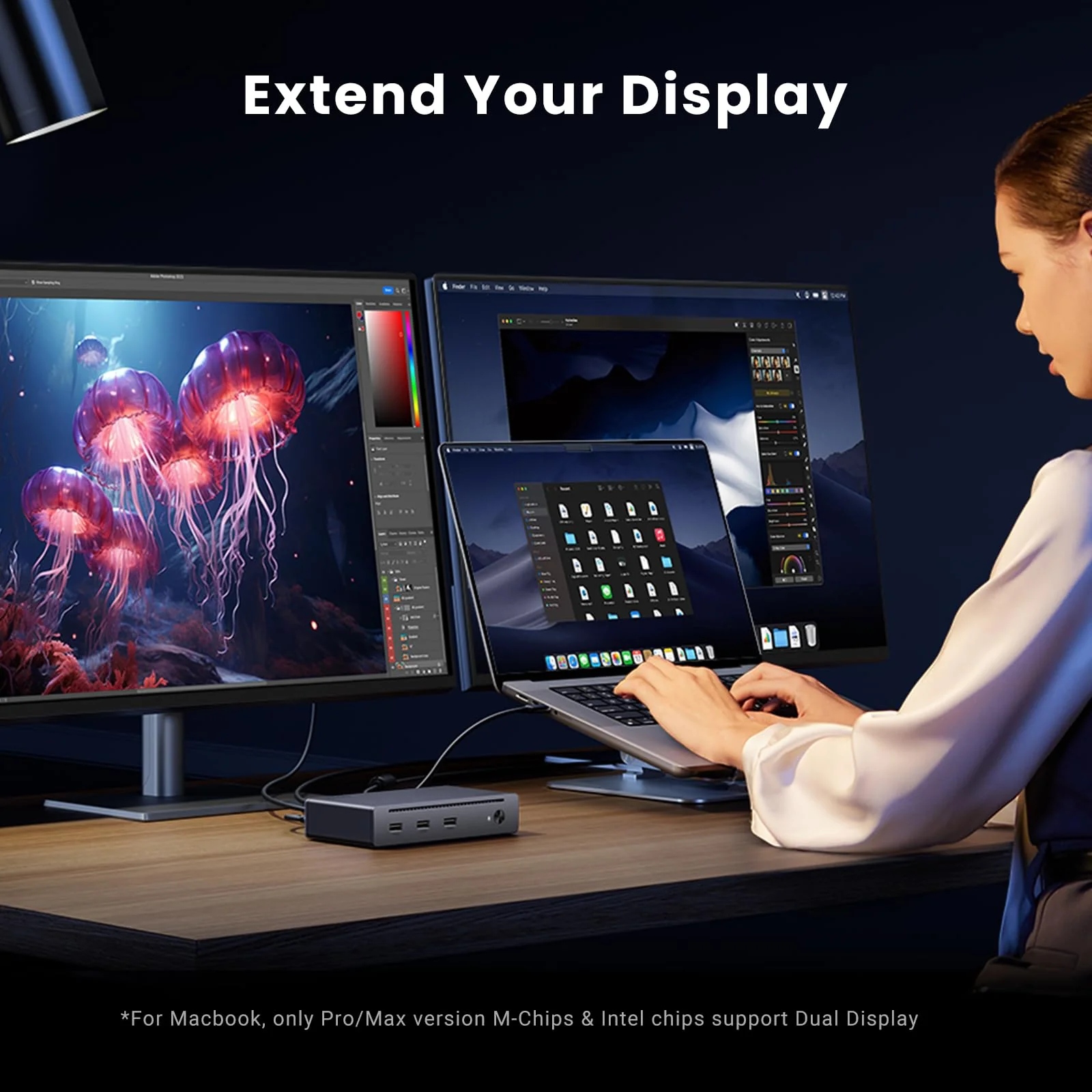 8-in-1 Thunderbolt Docking Station + USB-C Cable