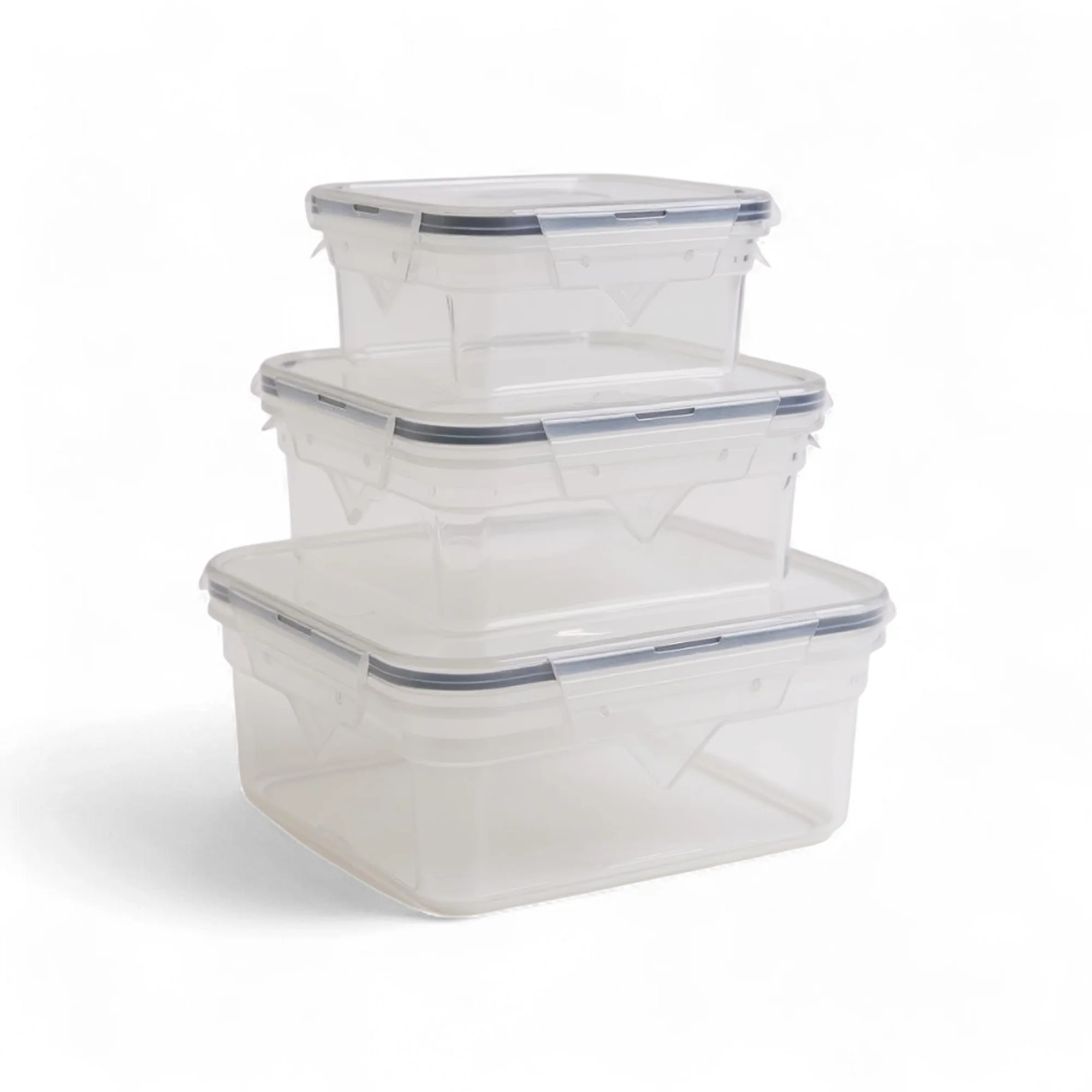 CH 3 Piece Aroma Air Tight Rectangular Container Set Clear