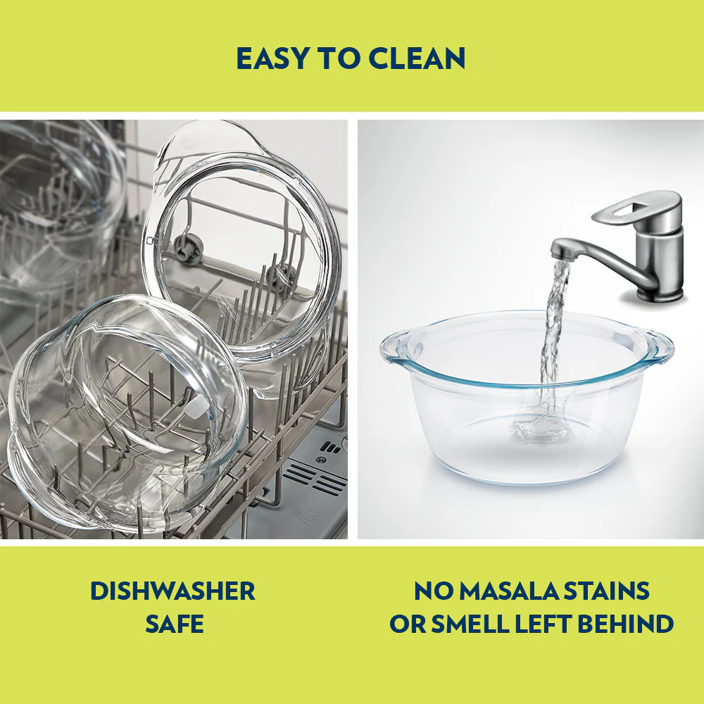 Borosil Deep Round Casserole, 2.5L