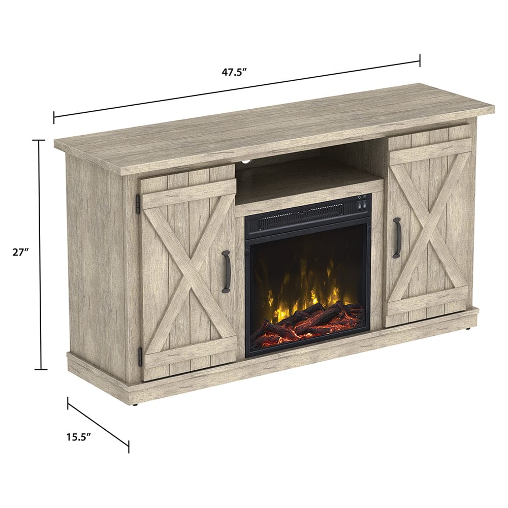 Killian Electric Fireplace TV Stand in Ashland Pine