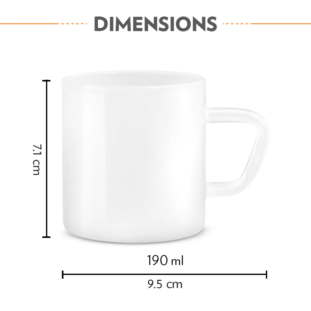 Borosil Vision Jade Mug, Set of 6, 190ml