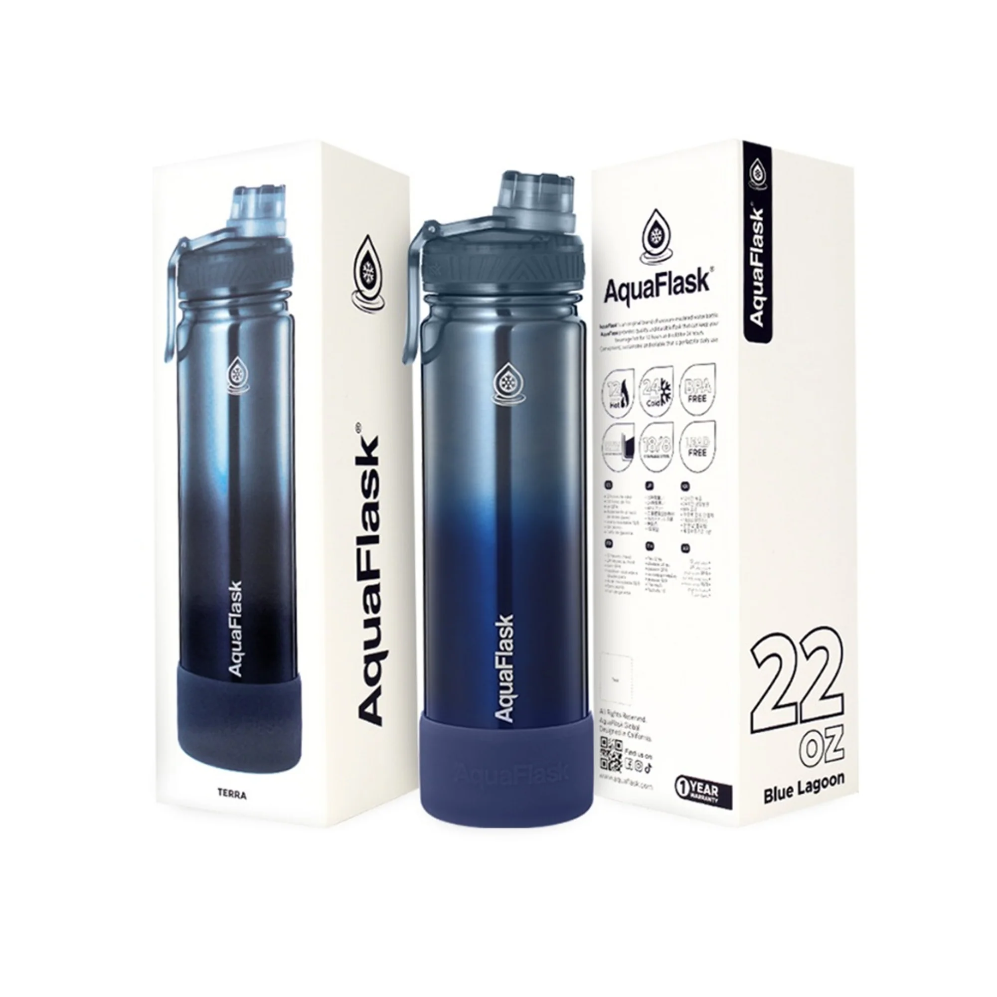 Aquaflask Terra 650ml Flask Blue Lagoon