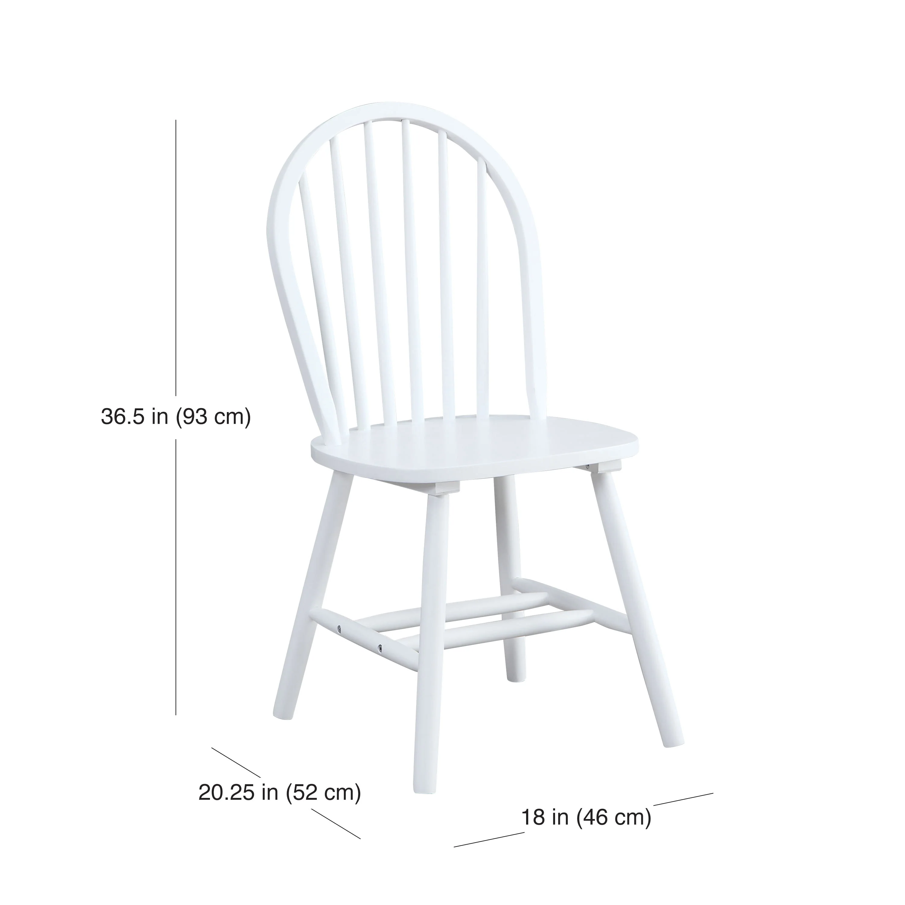 Solid Wood Dining Chairs, Set of 2