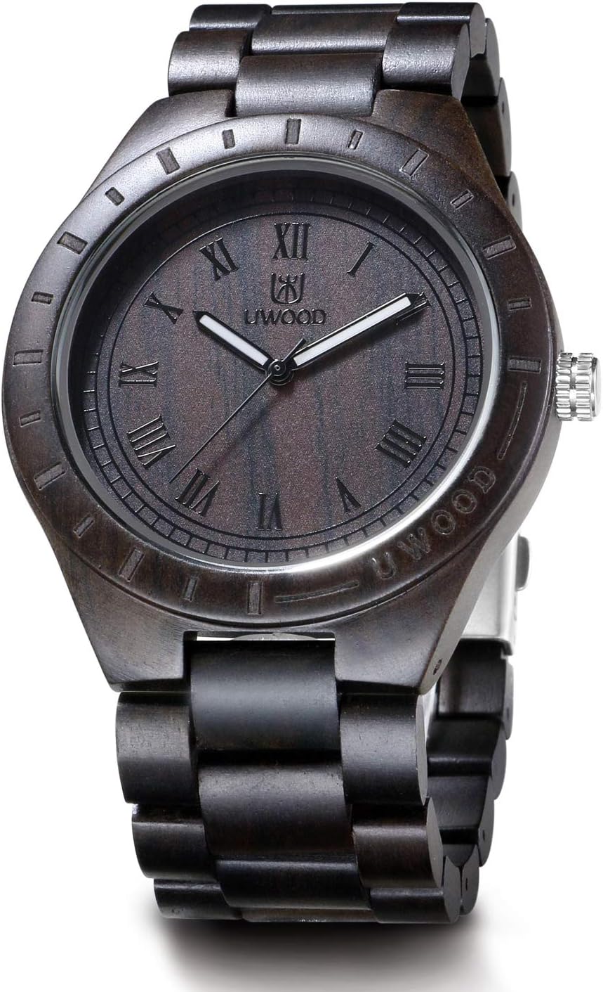Eco Friendly Sandal Wood Japan Quartz Movement Waterproof Watch for Men Fashion Gift