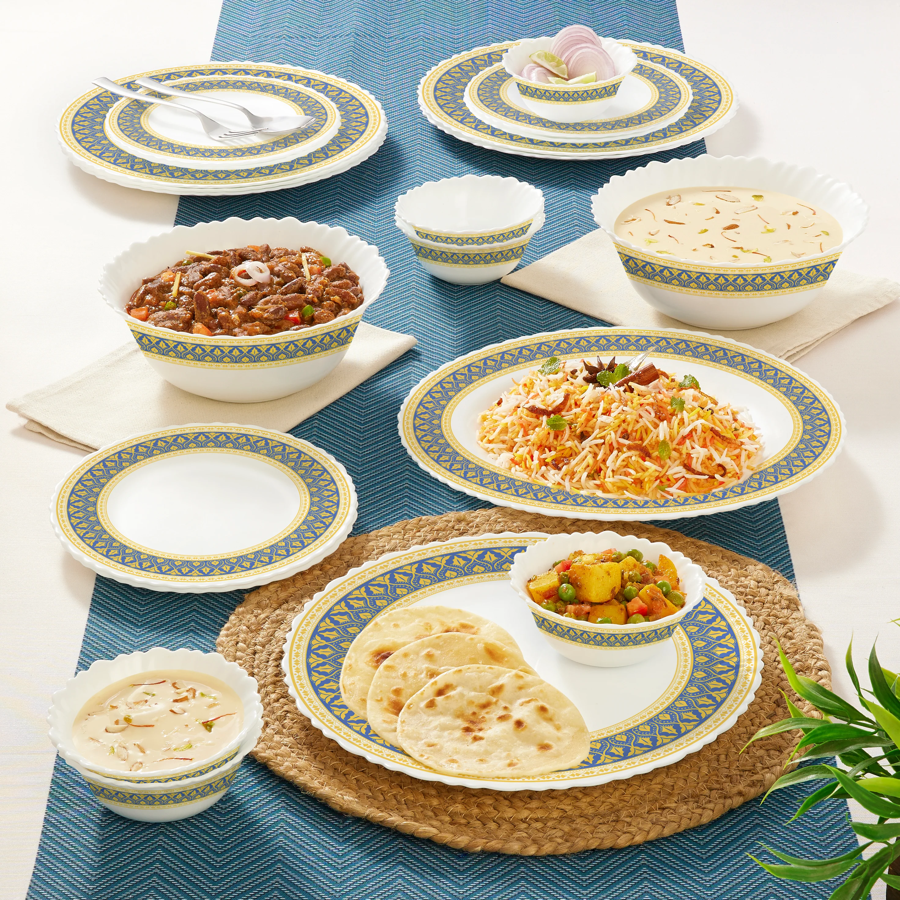 Larah by Borosil Regal Dinner Set, 21 pc