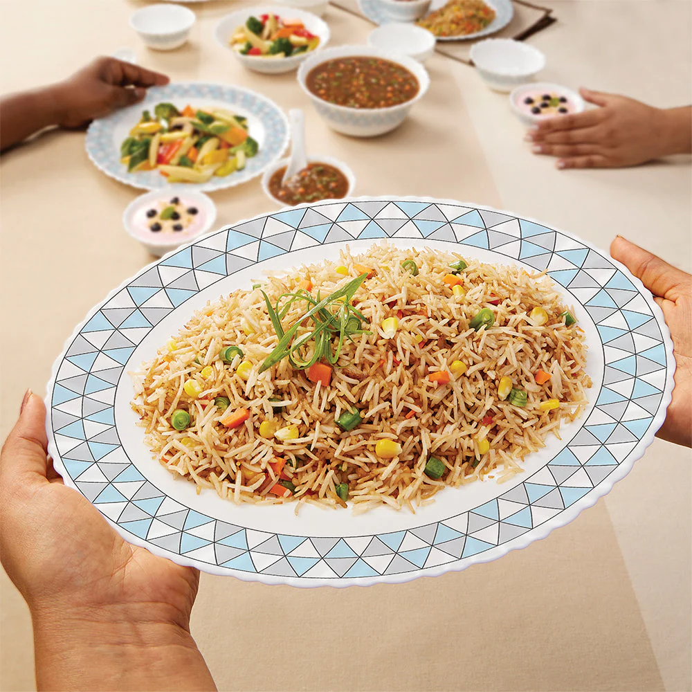 Larah by Borosil Weave Dinner Set, 27 pc