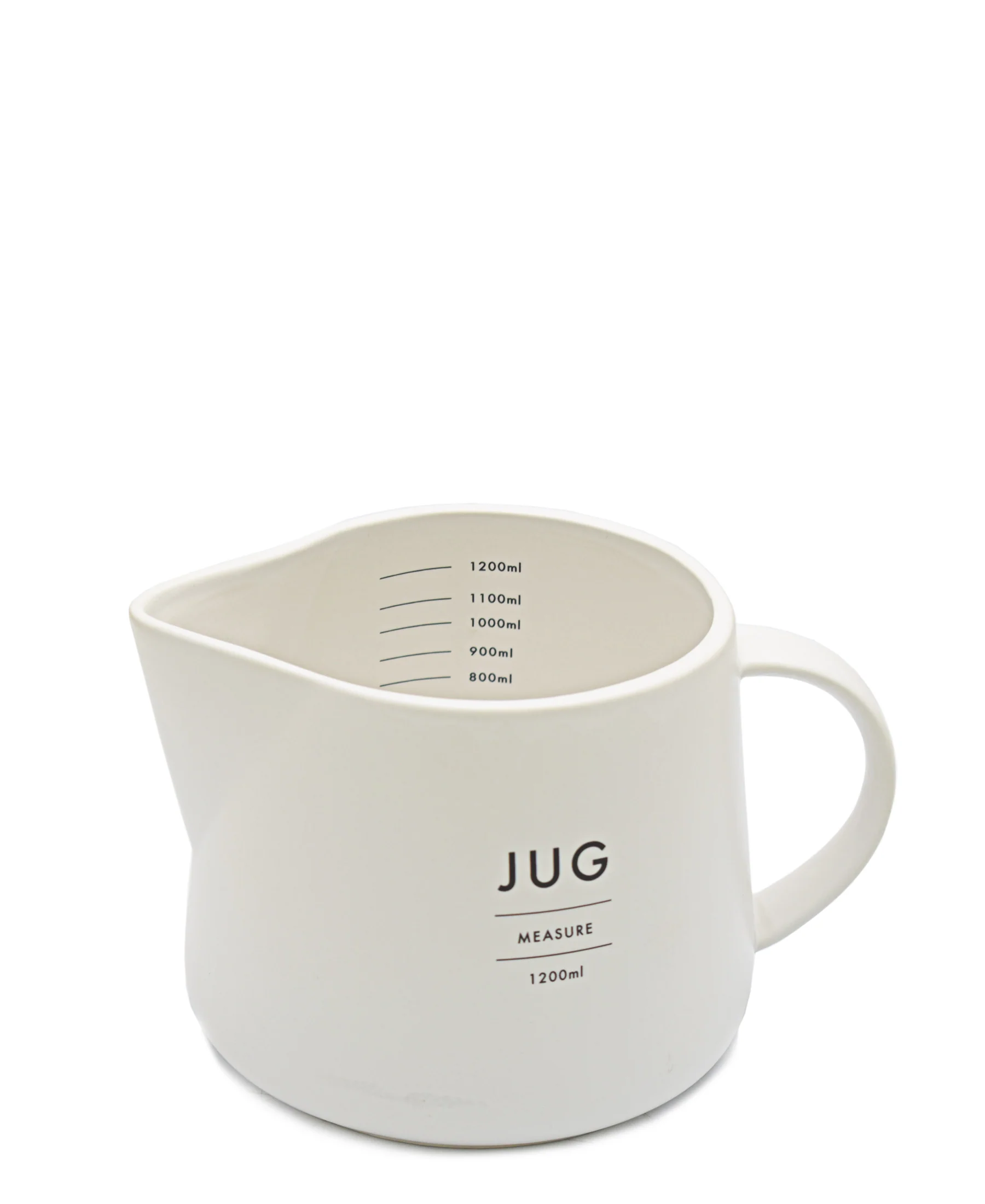 Eetrite 1.2L Stoneware Measuring Jug - White