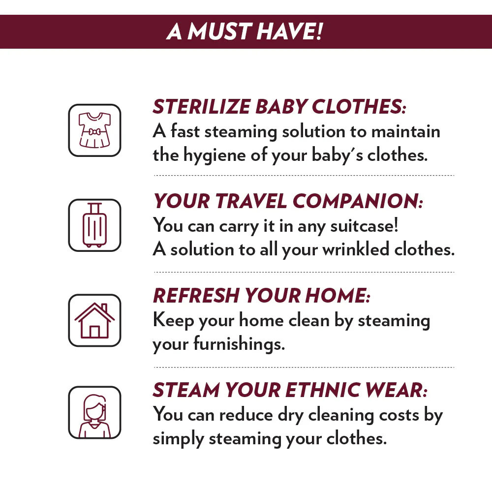 Borosil Garment Steamer GS02, 1600W