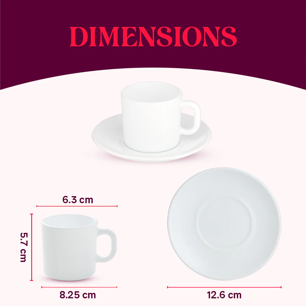 Larah By Borosil Red Lily Mug n Saucer Set