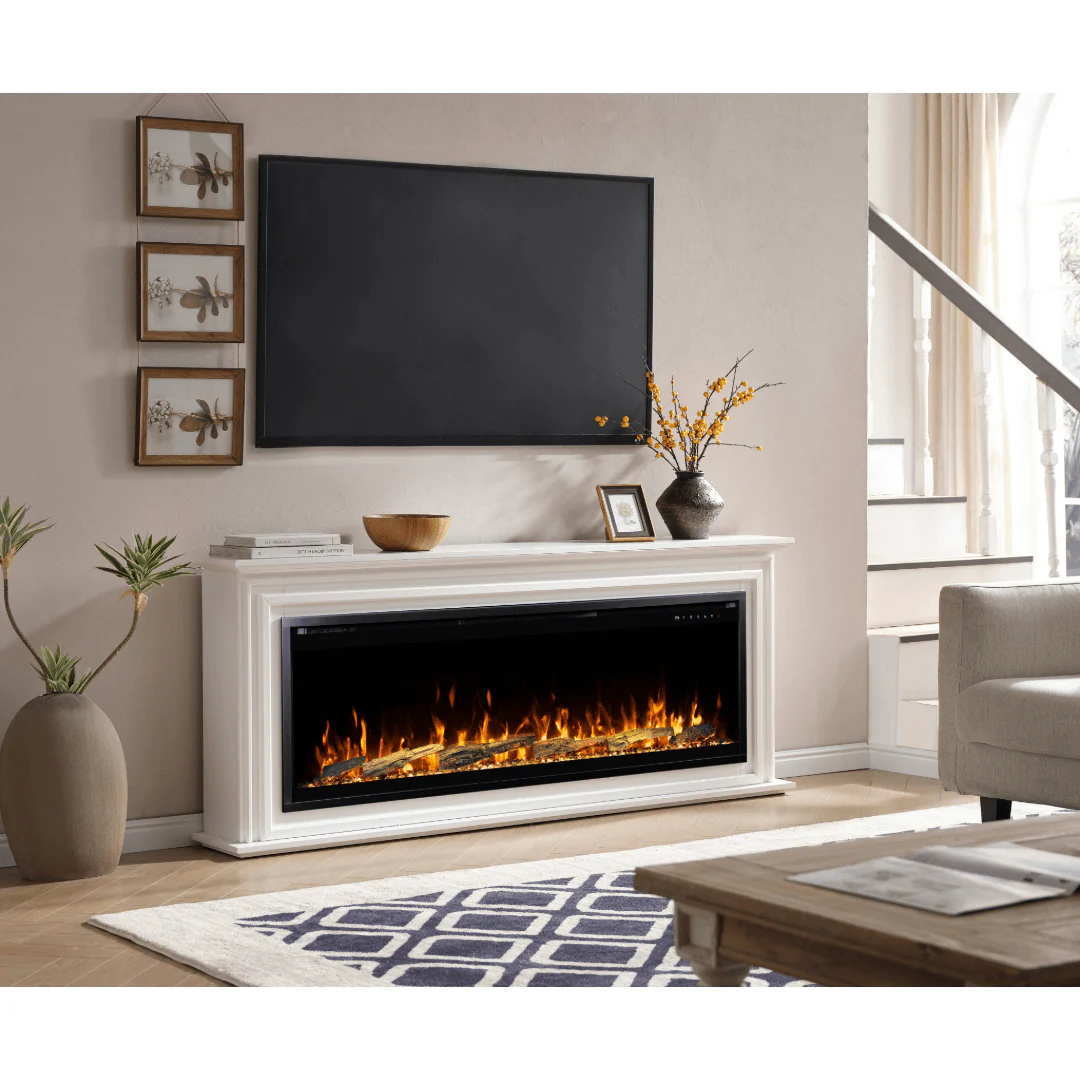 Sideline Elite Pro 60 Inch Smart Electric Fireplace with Encase Surround Mantel