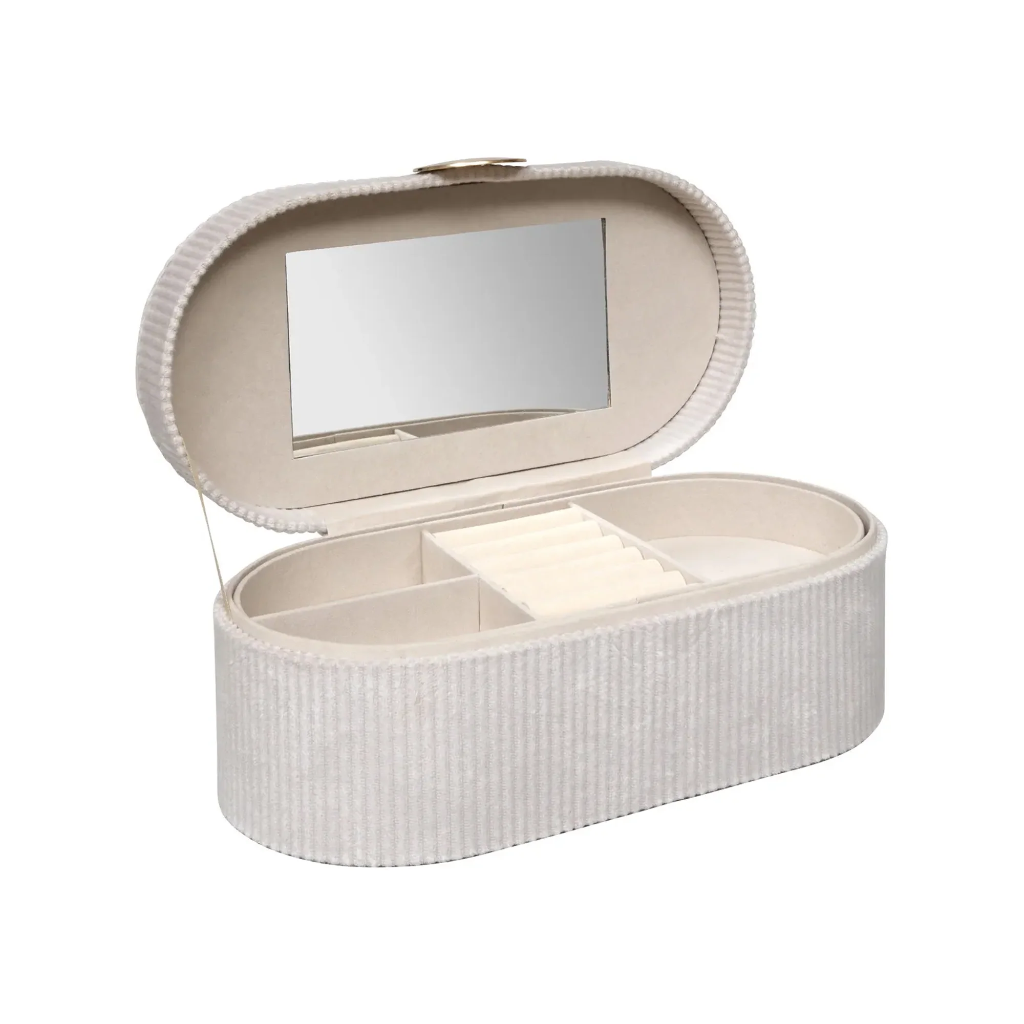 Atmosphera Enya Velvet Jewellery Box Beige