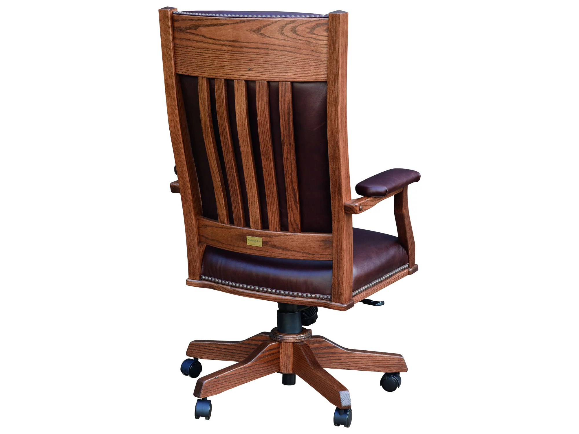 Amish Mission Arm Desk Chair with Gas Lift