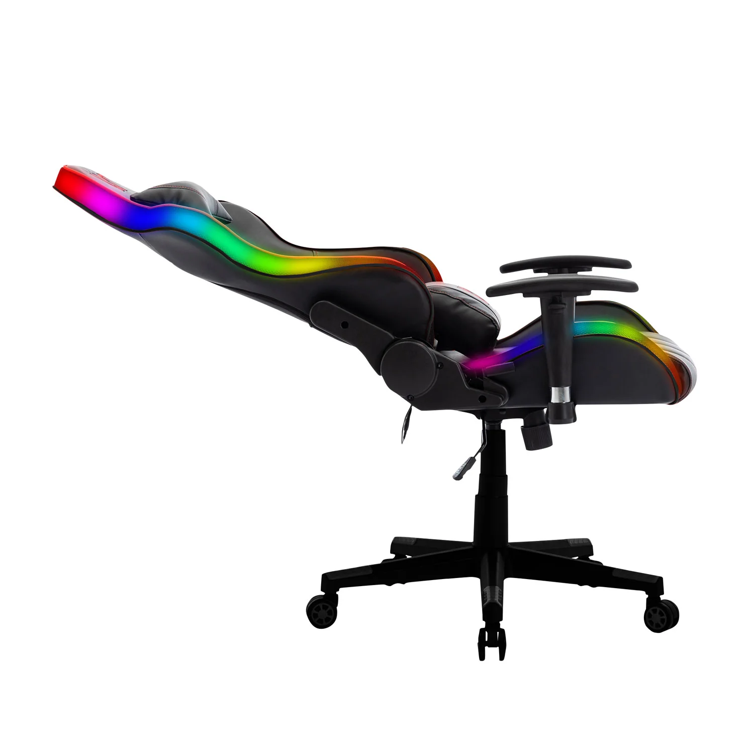 Neo Gaming Chair Black Leather with LED Lights
