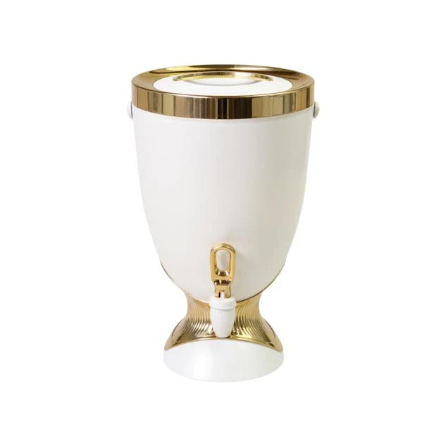 5.5Lt Beverage Dispenser White & Gold