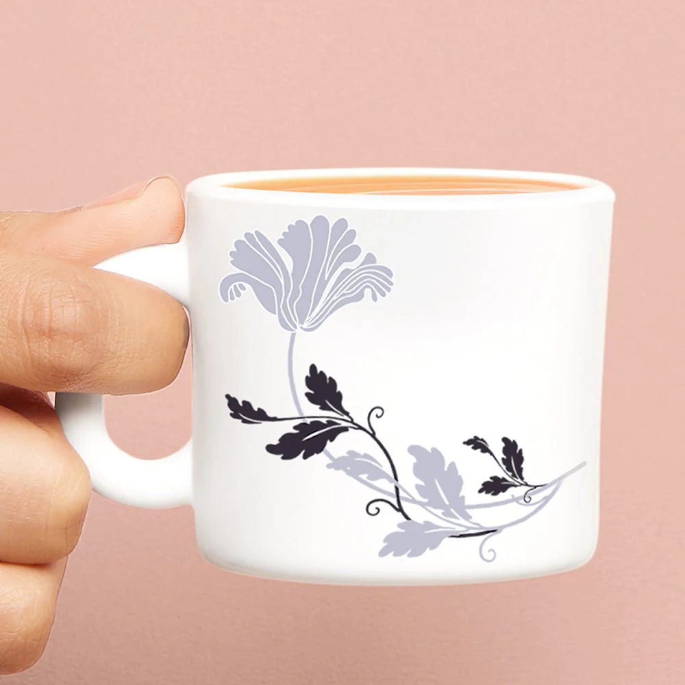 Larah by Borosil Millenia Mug Set, 180ml x 6