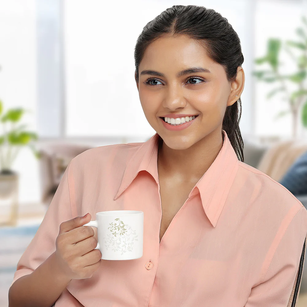 Larah by Borosil Ingot Mug Set, 180ml x 12