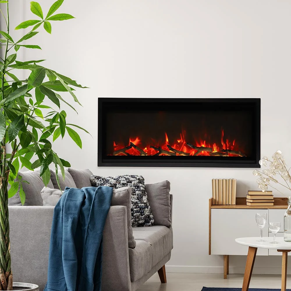 Amantii 42-in Symmetry XtraSlim Smart WiFi Linear Electric Fireplace