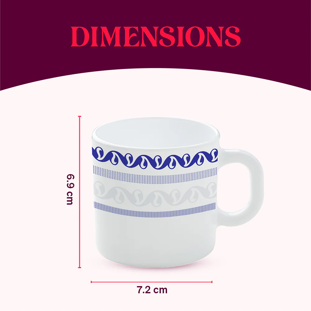 Jazzblue Mug Set, 180ml x 6