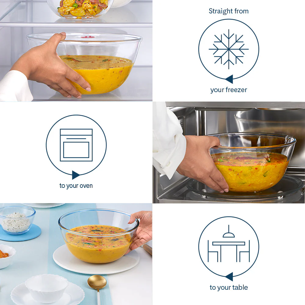 Larah Everyday Glass Bowls, 2.8L