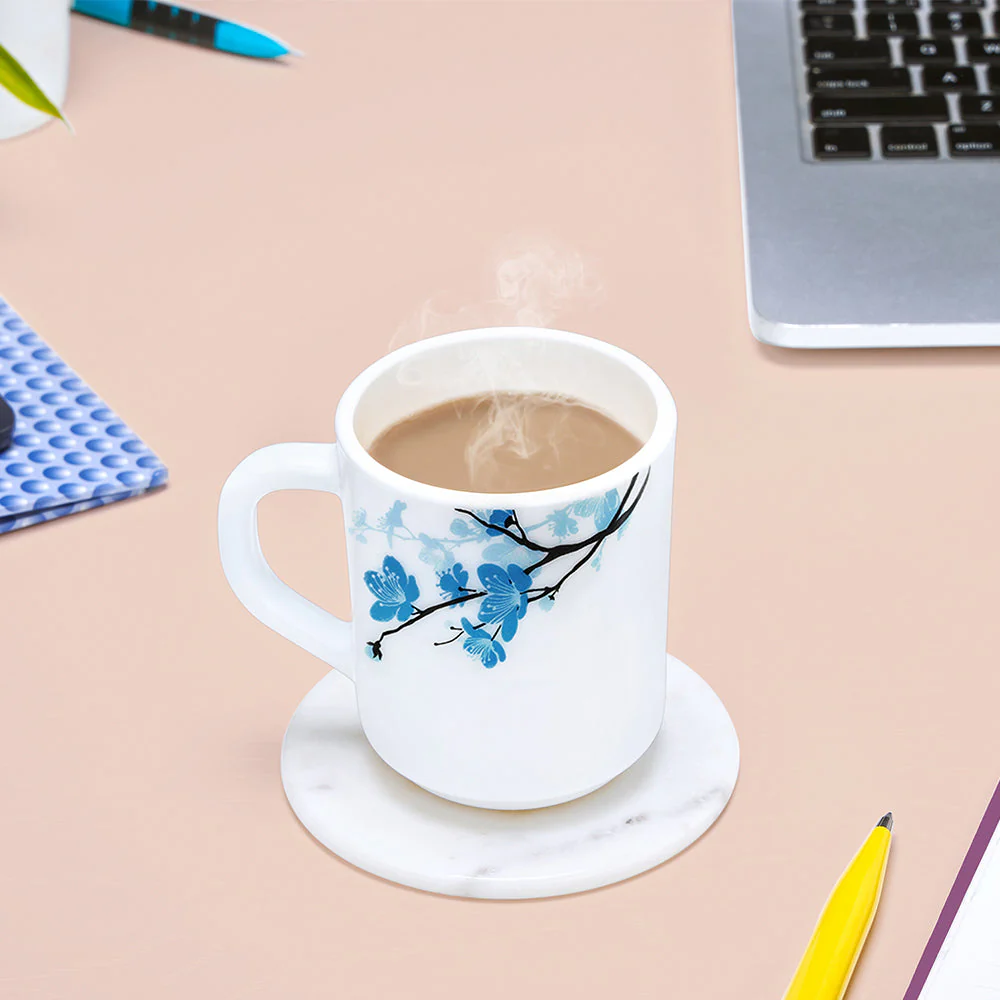 Larah by Borosil Mimosa Mug Set, 180ml x 6