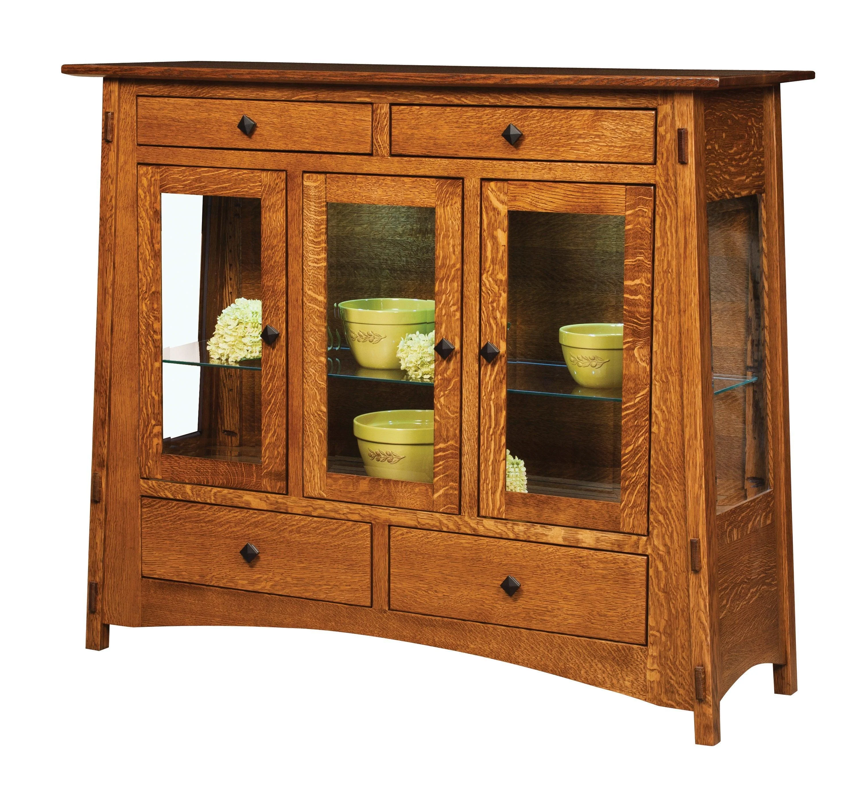 Amish McCoy Four Drawer Three Door High Buffet