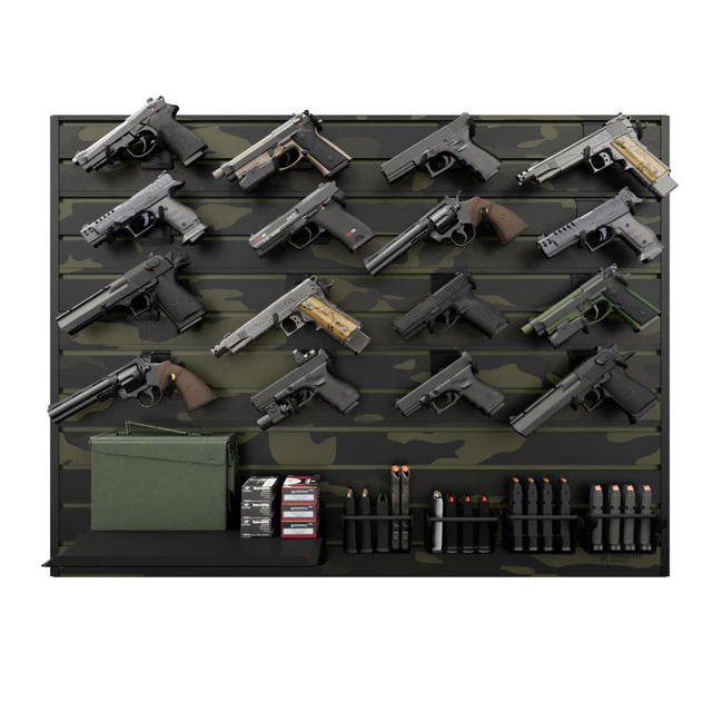 Hold Up Displays 16 Pistol Gun Wall Bundle HD109