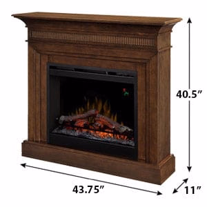 Harleigh Electric Fireplace Mantel Package in Walnut