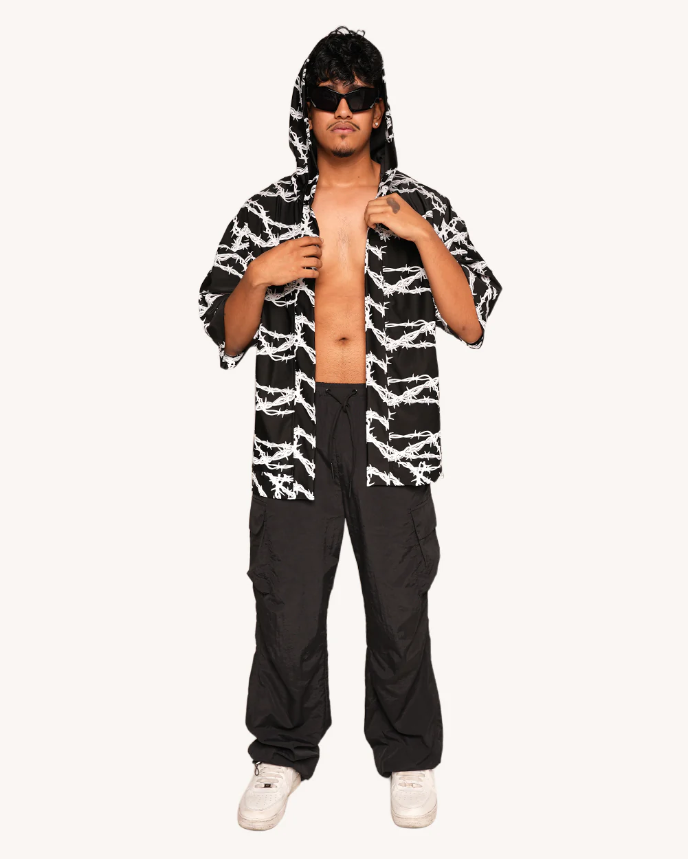 Live Wire Silver Reflective Robe