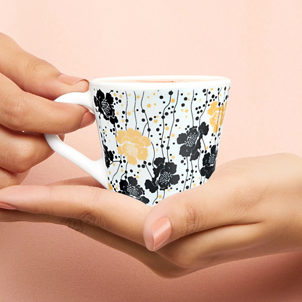 Larah by Borosil Novelty Dreamer Mug Set, 110ml x 6