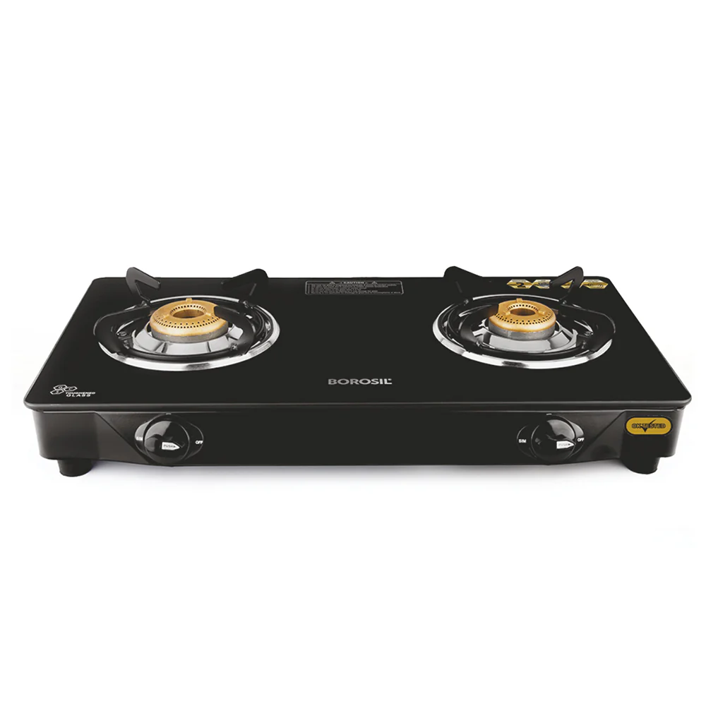 Borosil Flame plus  Glass-top Gas stove, 2 Burners