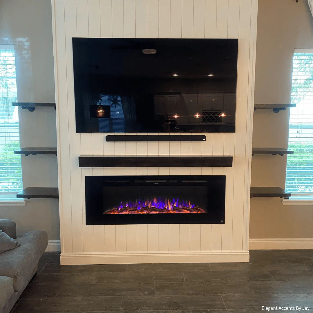 The Sideline 60 Inch Recessed Smart Electric Fireplace 80011