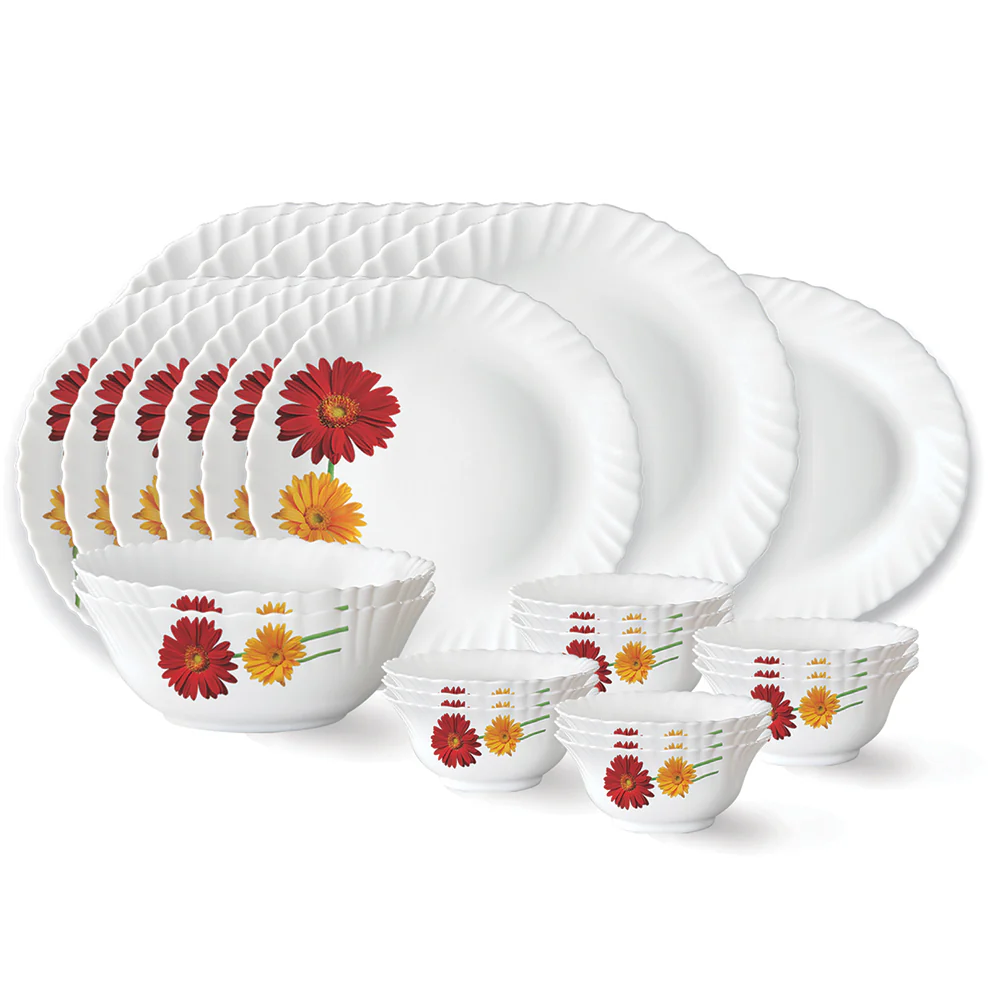 Larah by Borosil Zinnia Dinner Set, 27 pc