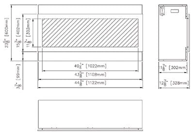 Remii 45-In Deep Built-In Electric Fireplace