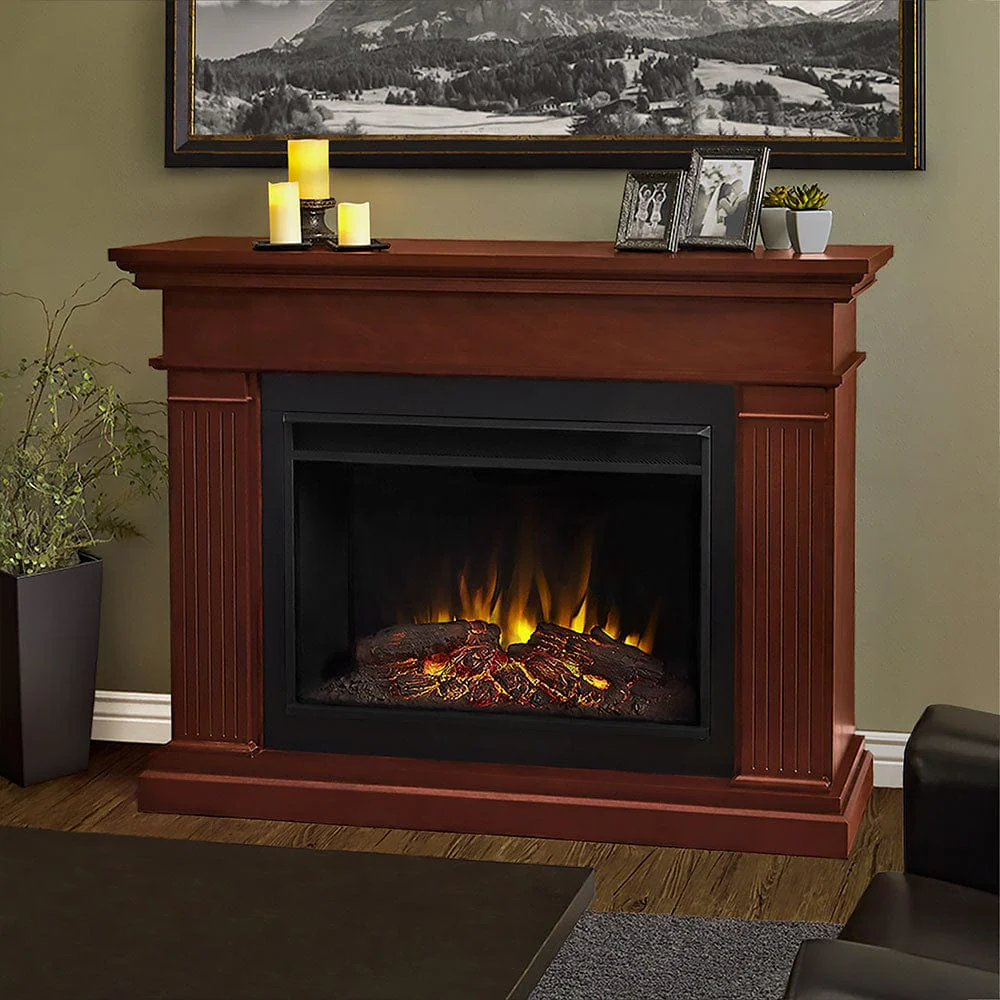 Kennedy Grand Infrared Electric Fireplace Mantel Package in Dark Espresso - 8070E-DE