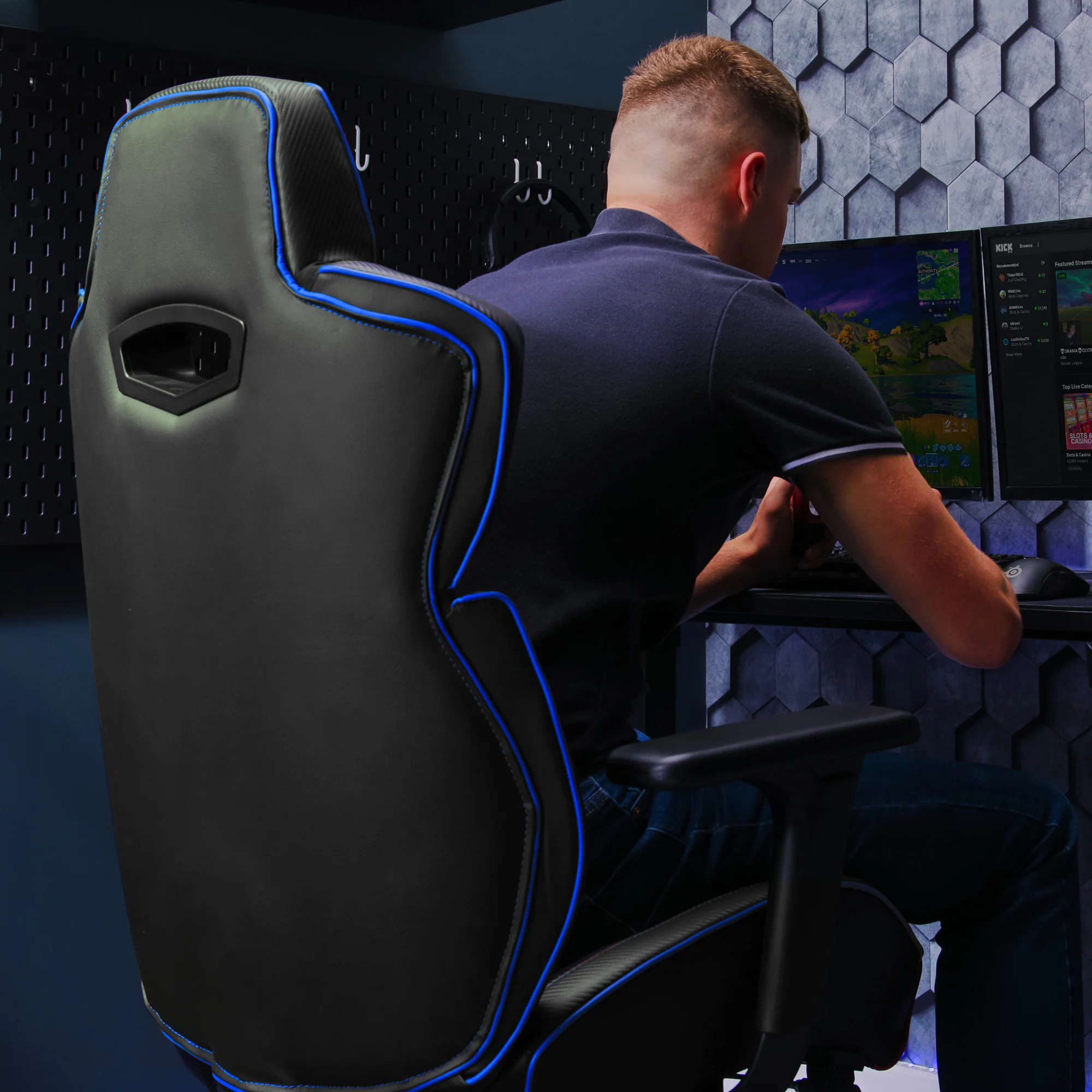 Drogon Ergonomic PC Office Gaming Chair - Black / Blue
