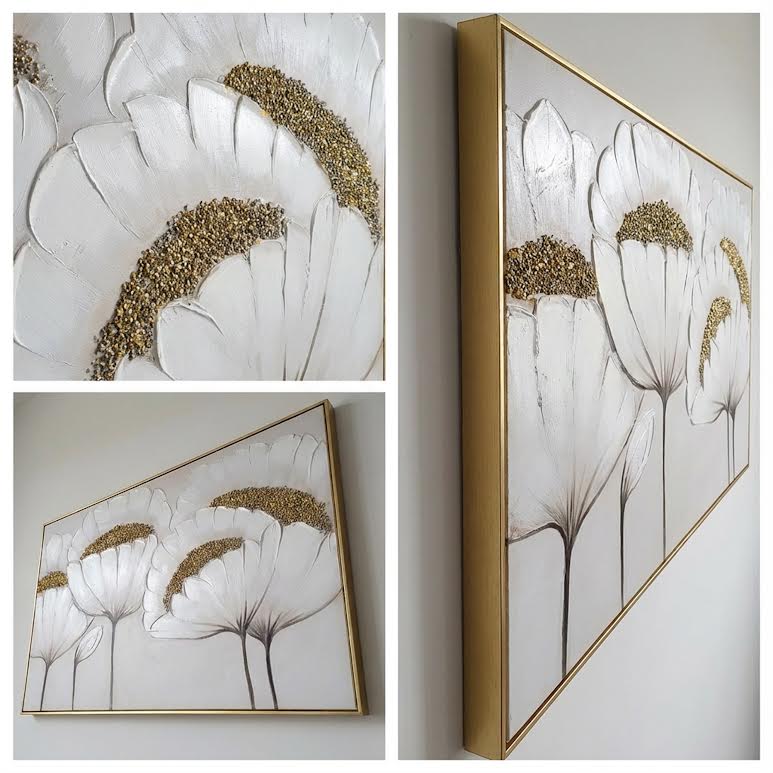 80 x 120cm Flower Design Frame Multicoloured