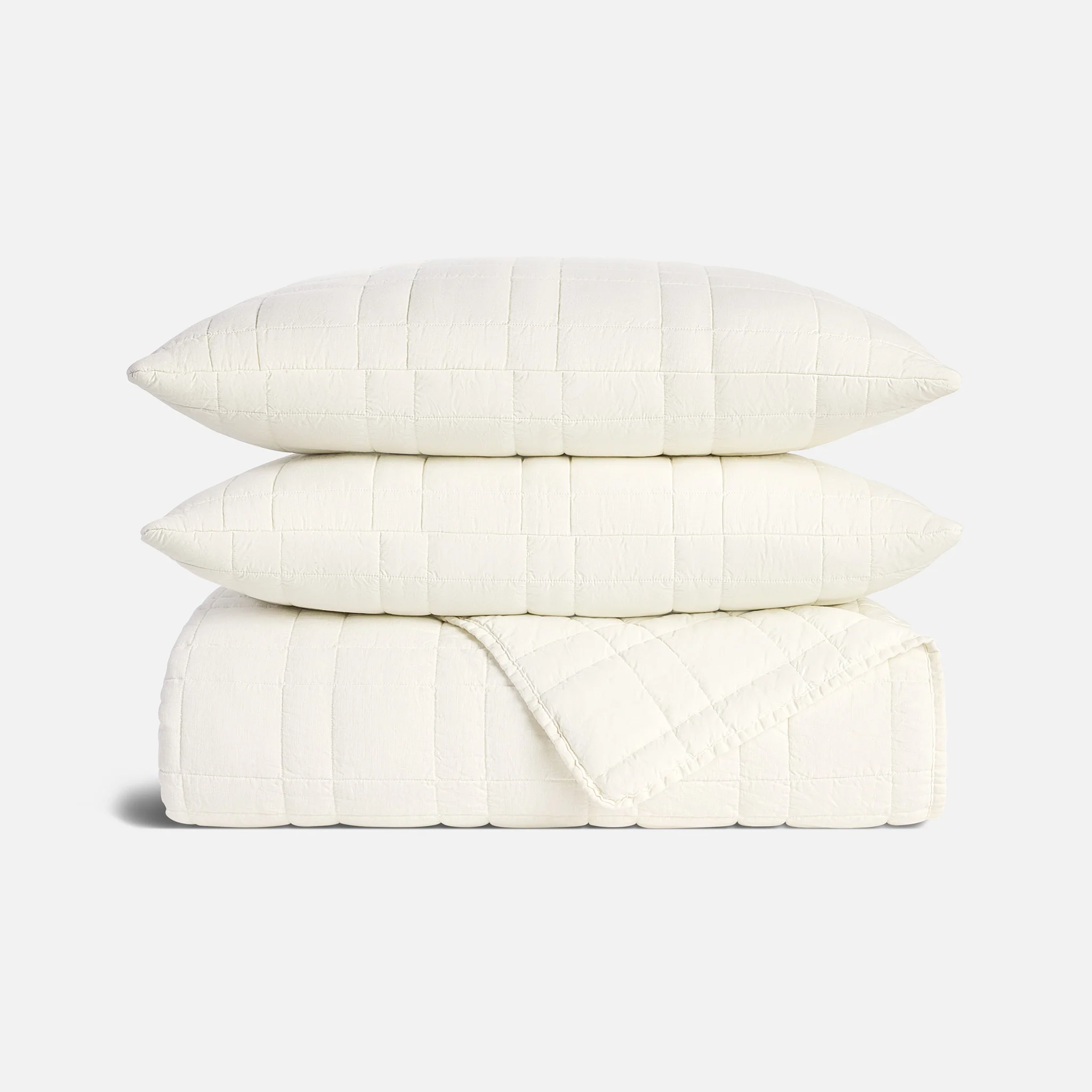 Washed European Linen Quilt Set