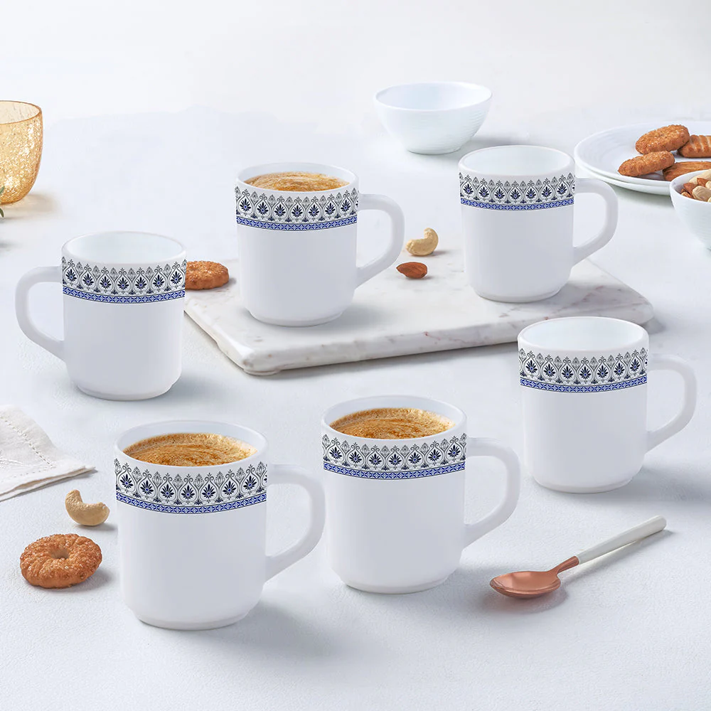 Larah by Borosil Ocean Mug Set, 240ml x 2