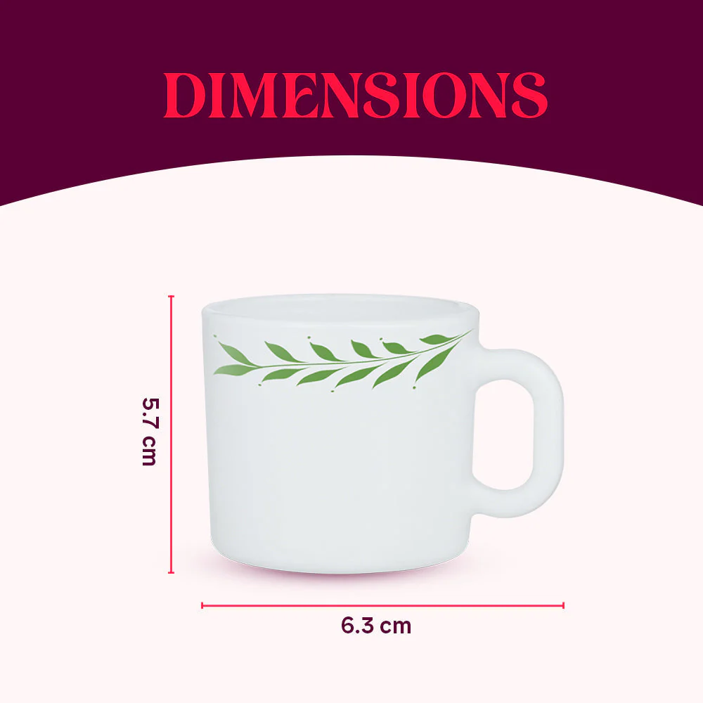 Larah by Borosil Botanica Mug Set, 240ml x 2