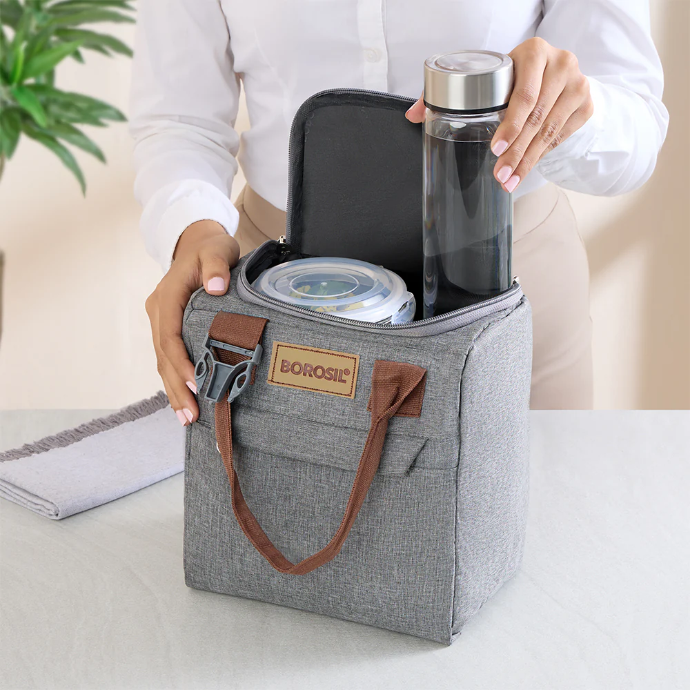 Borosil Pro Lunch Box Set, 400ml x 3 (+) 550ml x 1