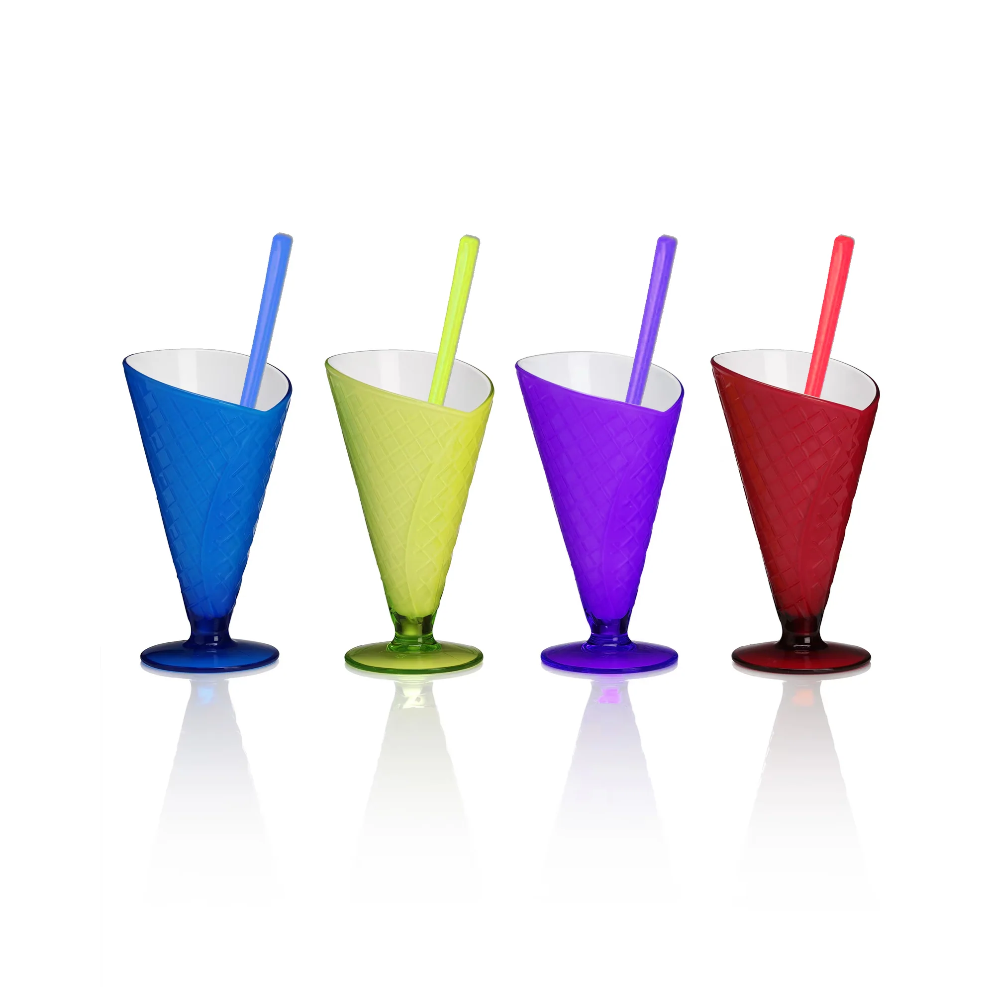 CH 6 Piece Acrylic Ice Cream Tumbler Set Assorted