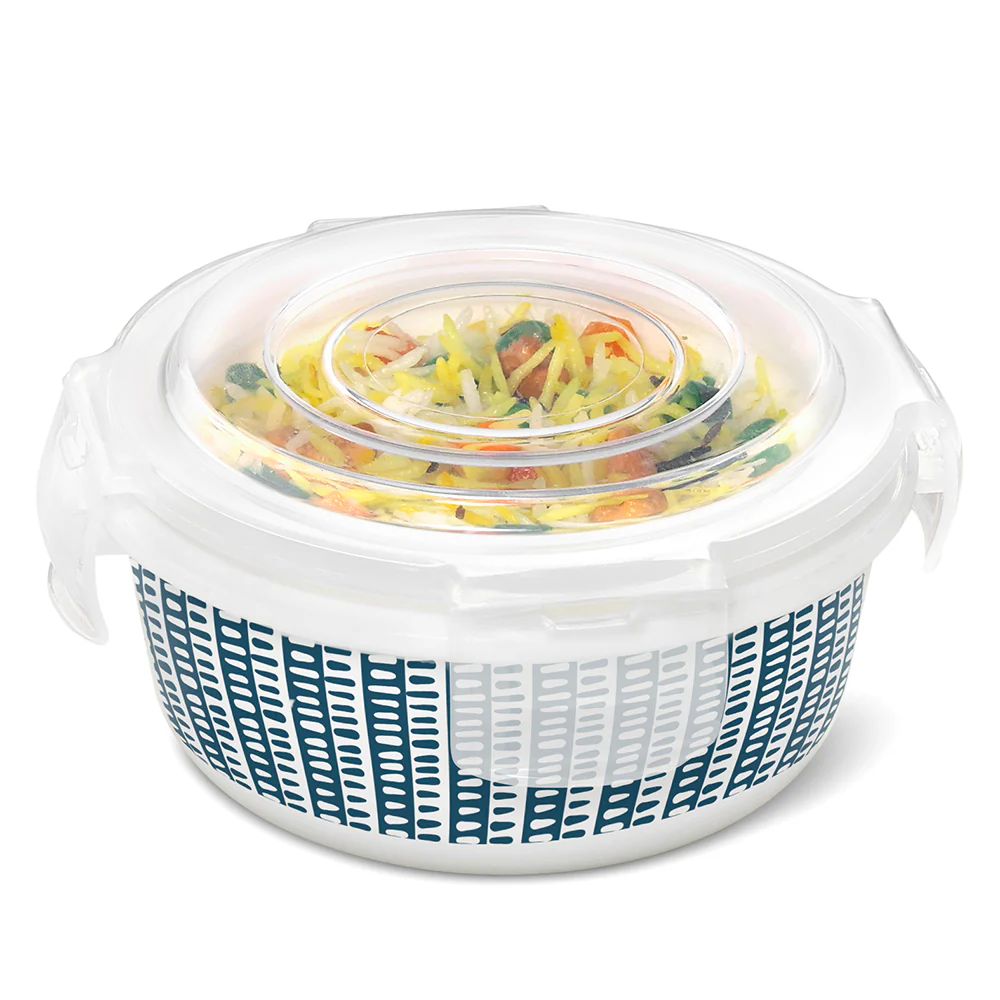 Larah Opalware, Helix Klip N Store Round Container