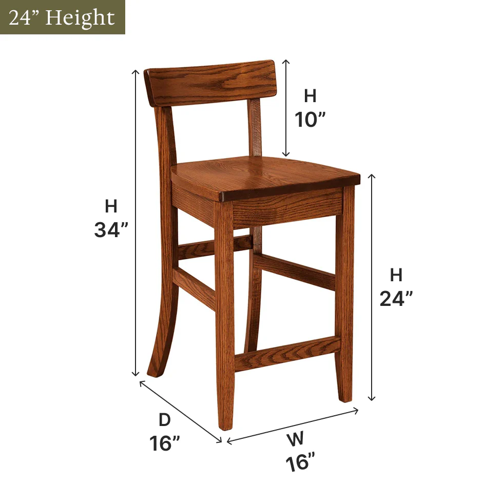 Amish Eddison Bar Chair - Quick Ship